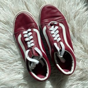 Old Skool Vans - Maroon Leather